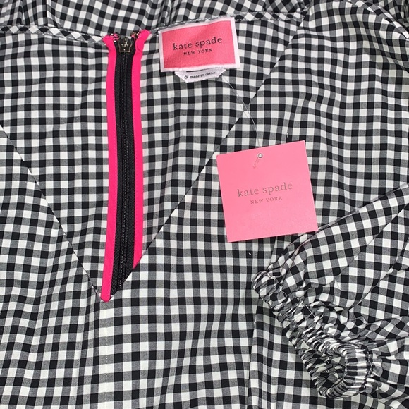 โ ๏ธ๐ kate spade NY Womenโs Mini Gingham Bodega Mini Dress, - Picture 5 of 10